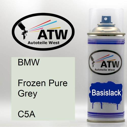 BMW, Frozen Pure Grey, C5A: 400ml Sprühdose, von ATW Autoteile West.